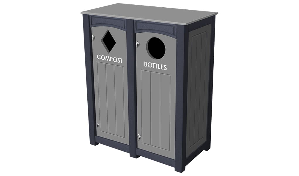 EasyCare Double 12 Gallon Recycling Bin