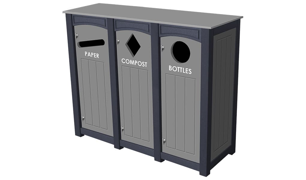 EasyCare Triple 12 Gallon Recycling Bin