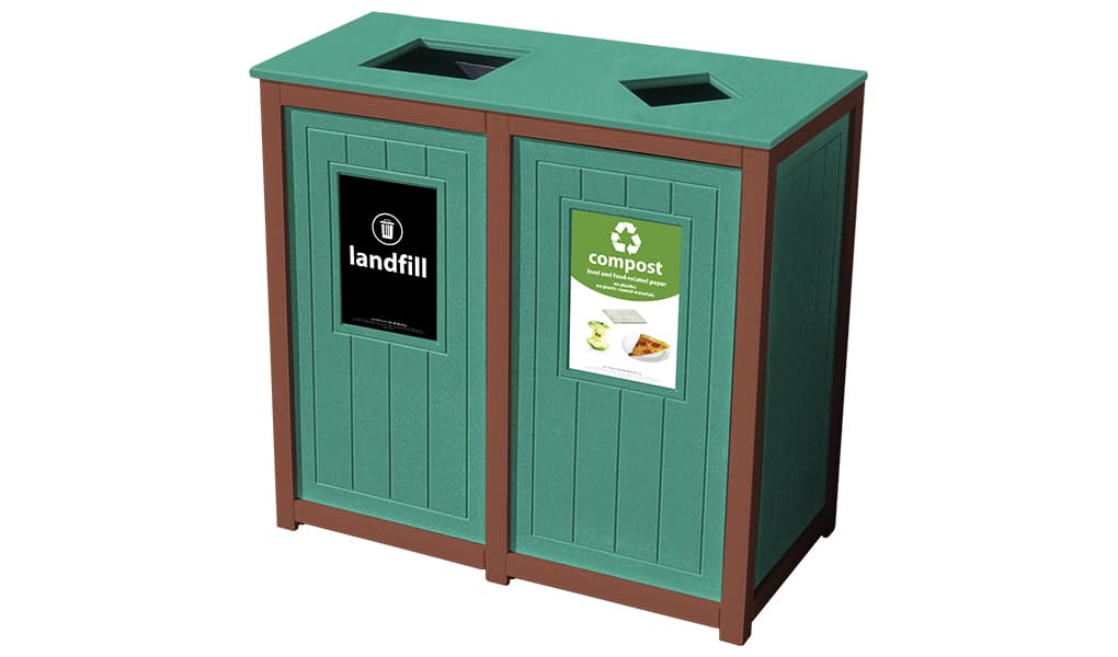 EasyCare Double 18 Gallon Recycling Bin