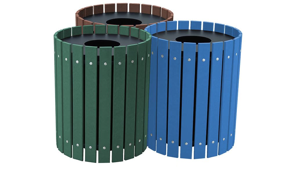 EasyCare Triple 20 Gallon Round Recycling Bin