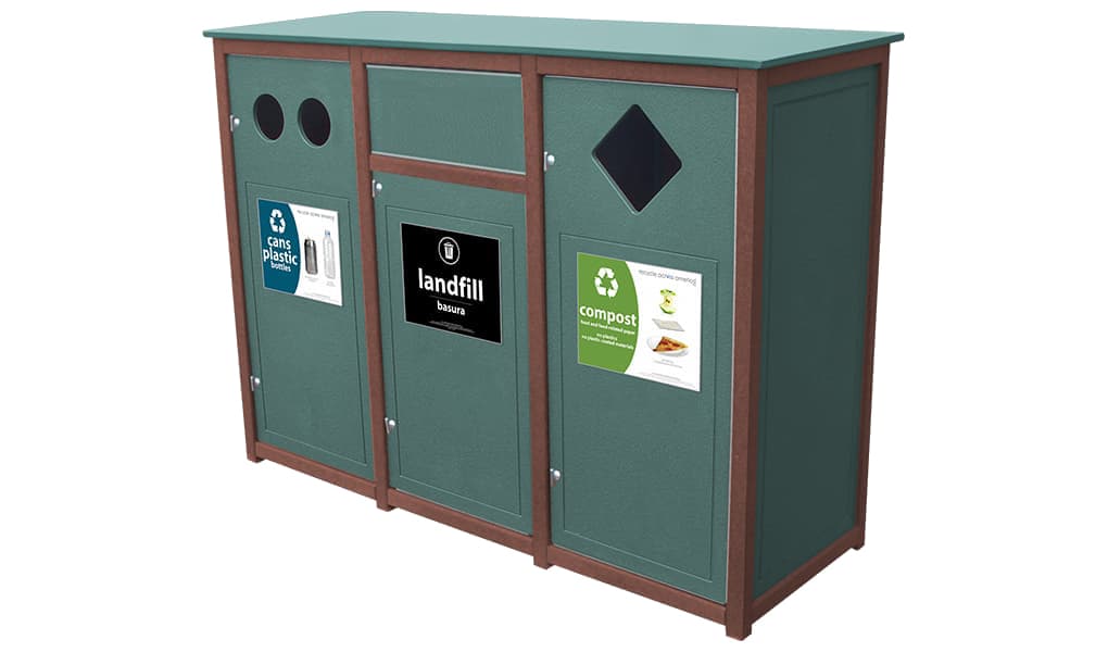 EasyCare Triple 32 Gallon Recycling Bin