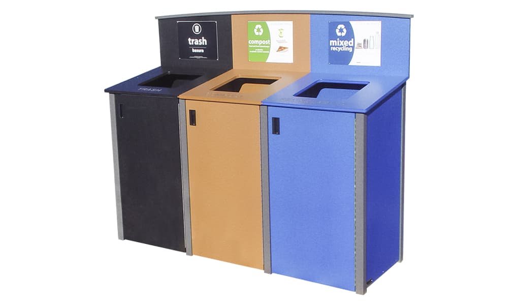 EasyCare Triple 32 Gallon Recycling Bin