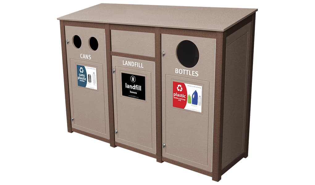 EasyCare Triple 32 Gallon Recycling Bin