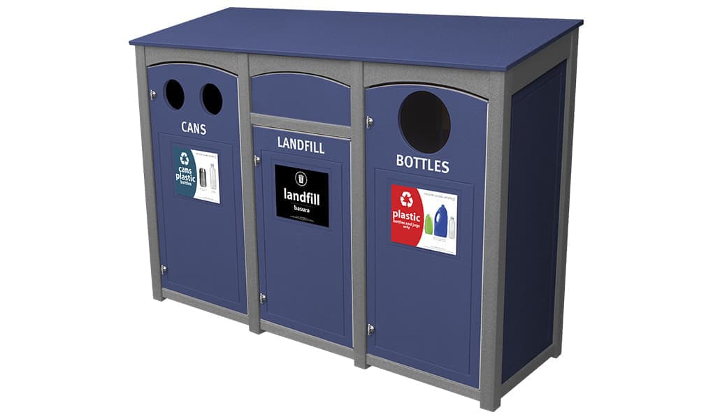 EasyCare Triple 32 Gallon Recycling Bin