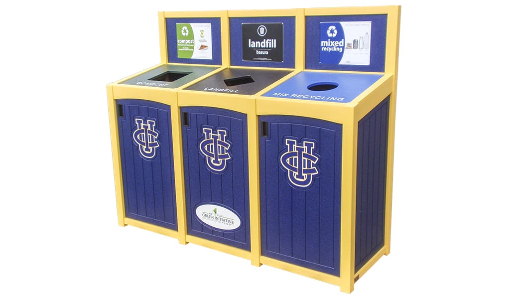 EasyCare Triple 32 Gallon Recycling Bin