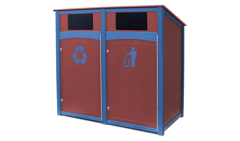 EasyCare Double 32 Gallon Roll Cart Recycling Bin