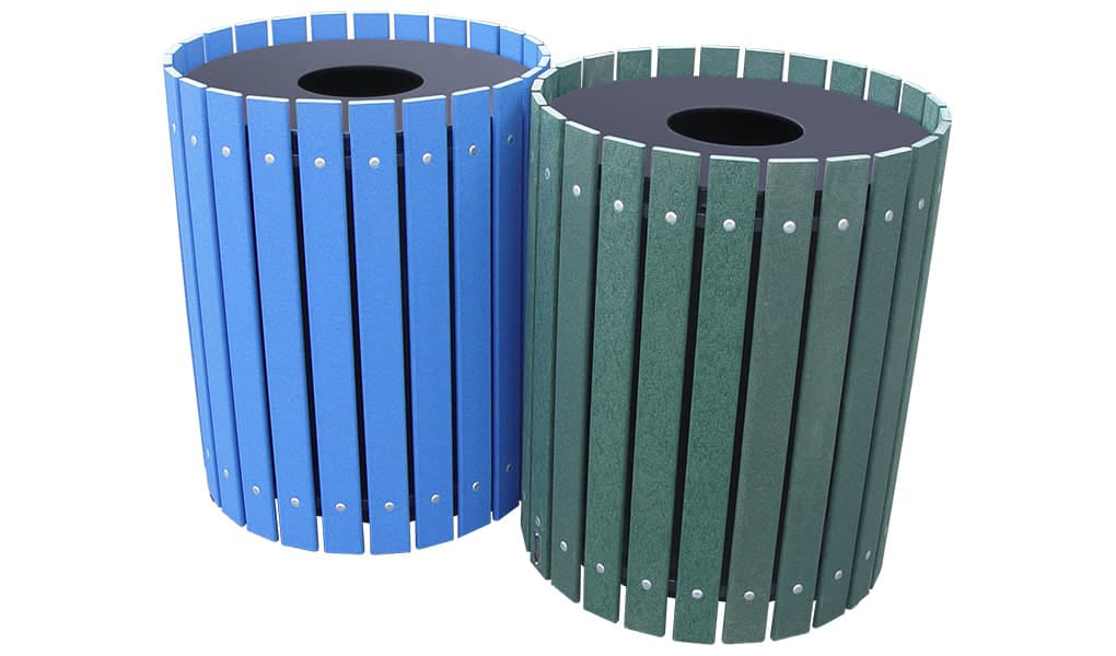 EasyCare Double 32 Gallon Round Recycling Bin