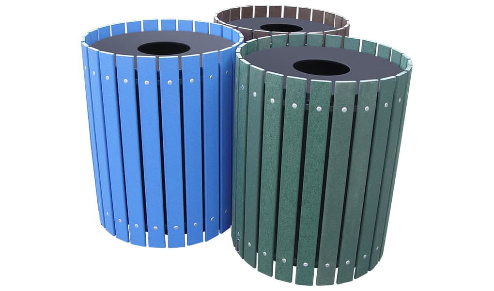 EasyCare Triple 32 Gallon Round Recycling Bin