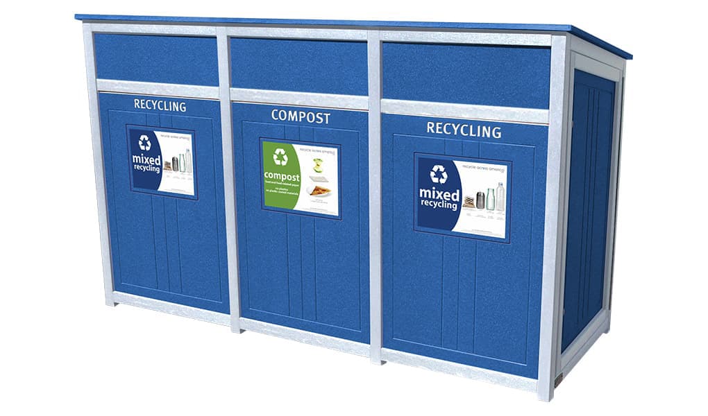 EasyCare Triple 40 Gallon Recycling Bin