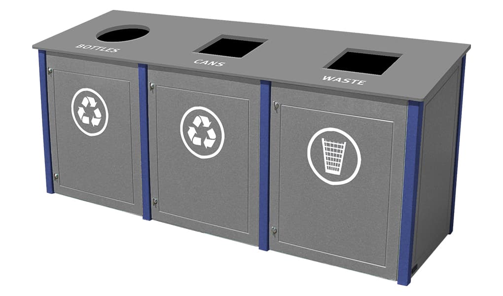 EasyCare Triple 40 Gallon Recycling Bin