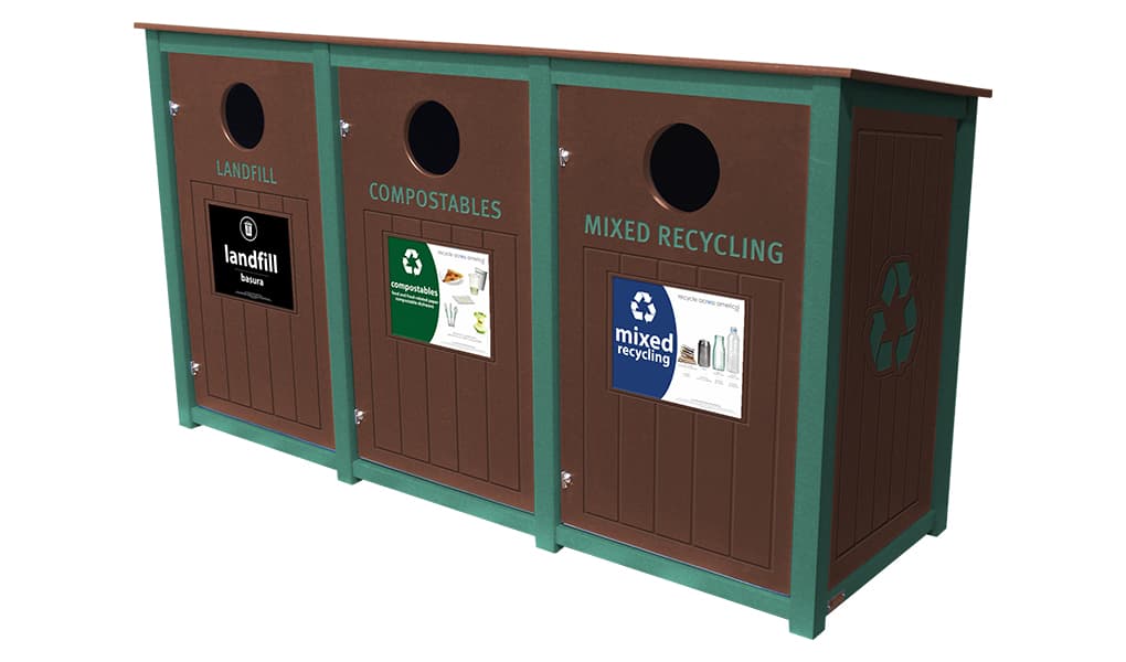 EasyCare Triple 40 Gallon Recycling Bin