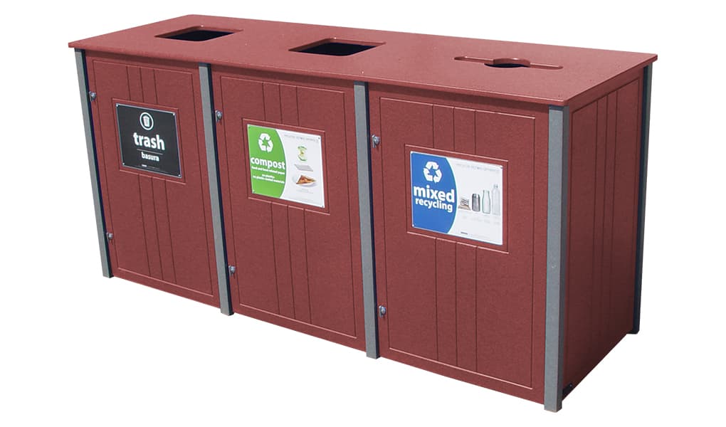 EasyCare Triple 55 Gallon Recycling Bin