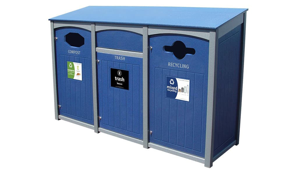 EasyCare Triple 55 Gallon Recycling Bin