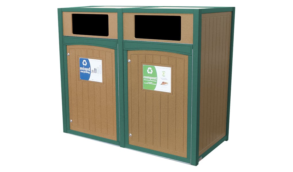 EasyCare Double 64 Gallon Roll Cart Recycling Bin