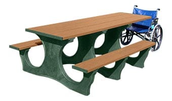 6ft easy access ada picnic table