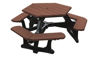 plaza hexagon picnic table