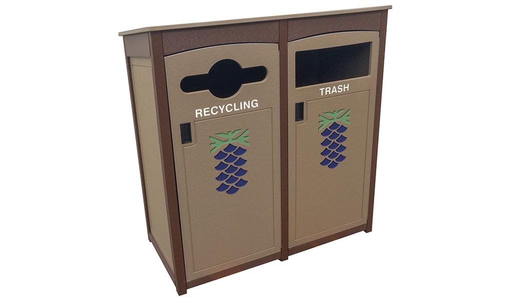 EasyCare Canopy Double Recycling Bin